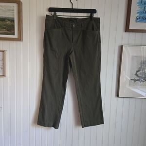 Banana Republic Cotton Blend Olive Green Chino Ankle Pants